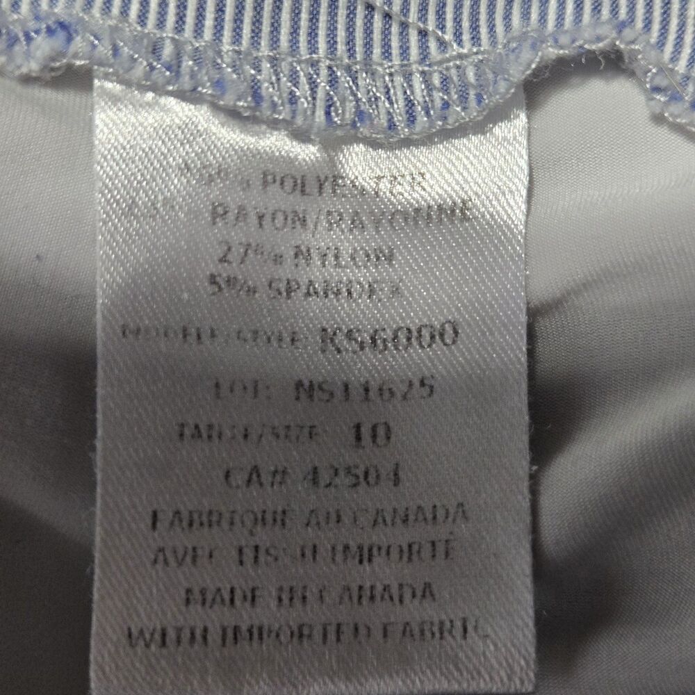 Swing Control Skirt Skort Golf Tennis Blue White Stripe 10 Waist 32 - Picture 13 of 16